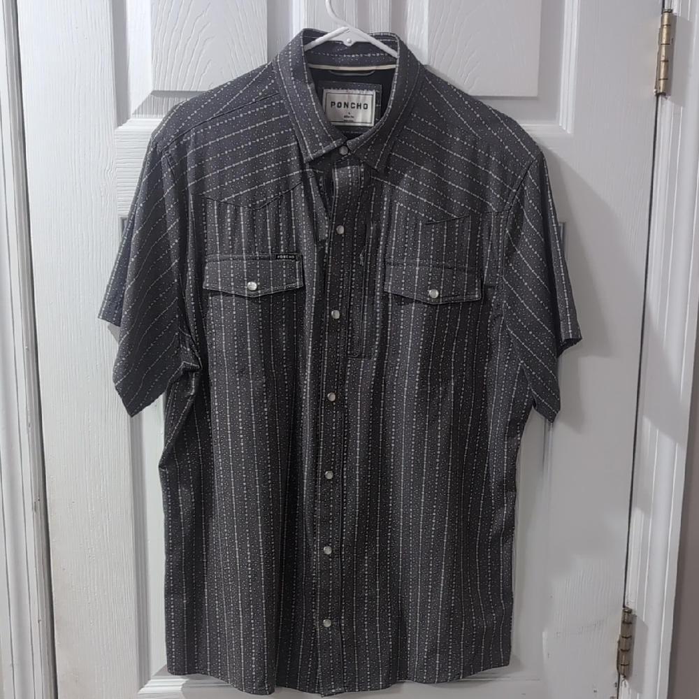 Poncho Size Large Slim Fit Gray
